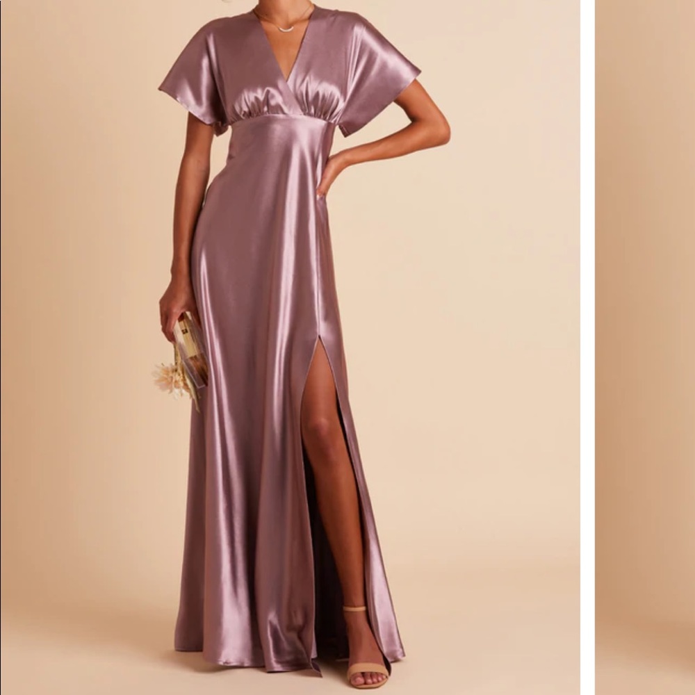 Satin Dark Mauve Dress